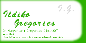 ildiko gregorics business card